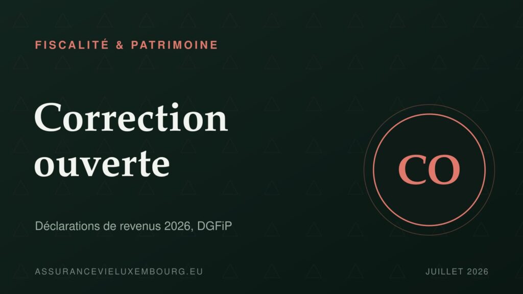 FISCALITÉ & PATRIMOINE : Correction ouverte