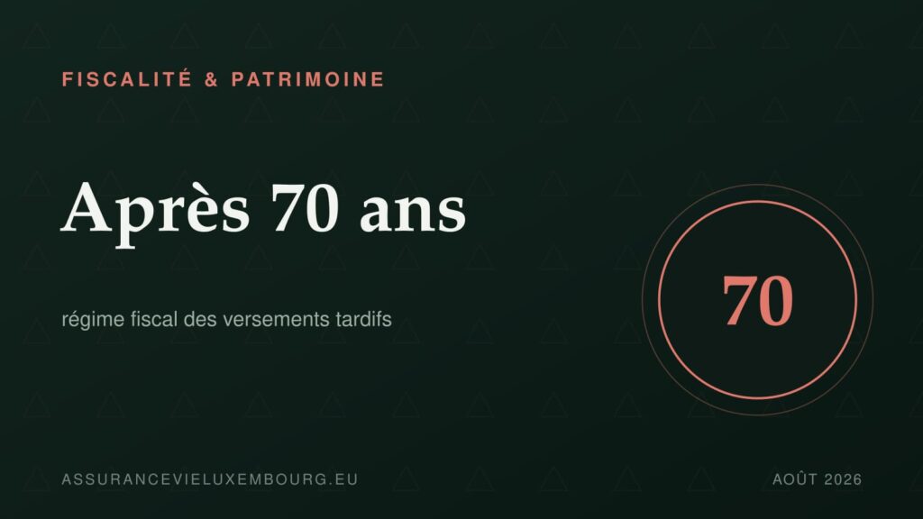 FISCALITÉ & PATRIMOINE : Après 70 ans