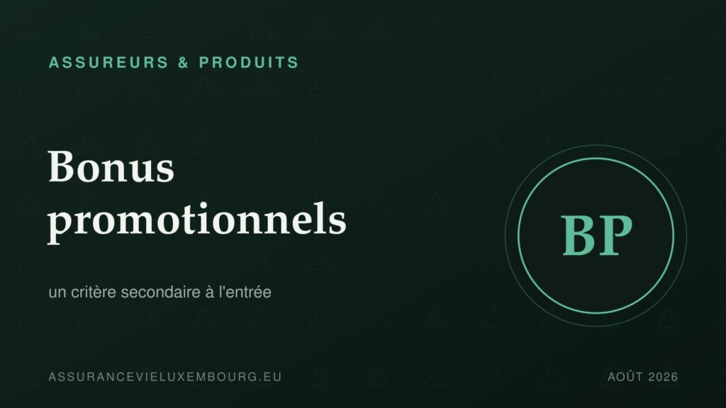 ASSUREURS & PRODUITS : Bonus promotionnels