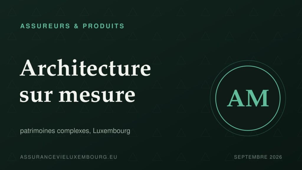 ASSUREURS & PRODUITS : Architecture sur mesure