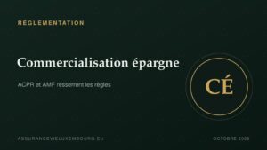 RÉGLEMENTATION : commercialisation épargne
