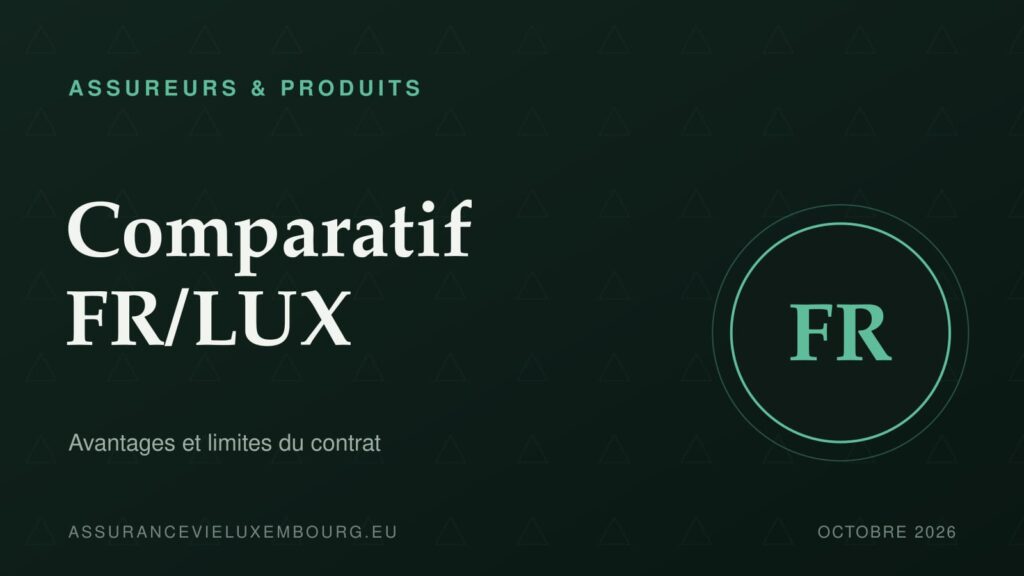ASSUREURS & PRODUITS : Comparatif FR/LUX