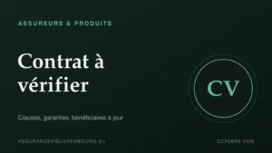 ASSUREURS & PRODUITS : Contrat à vérifier