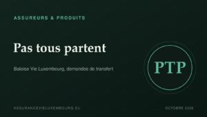 ASSUREURS & PRODUITS : Pas tous partent