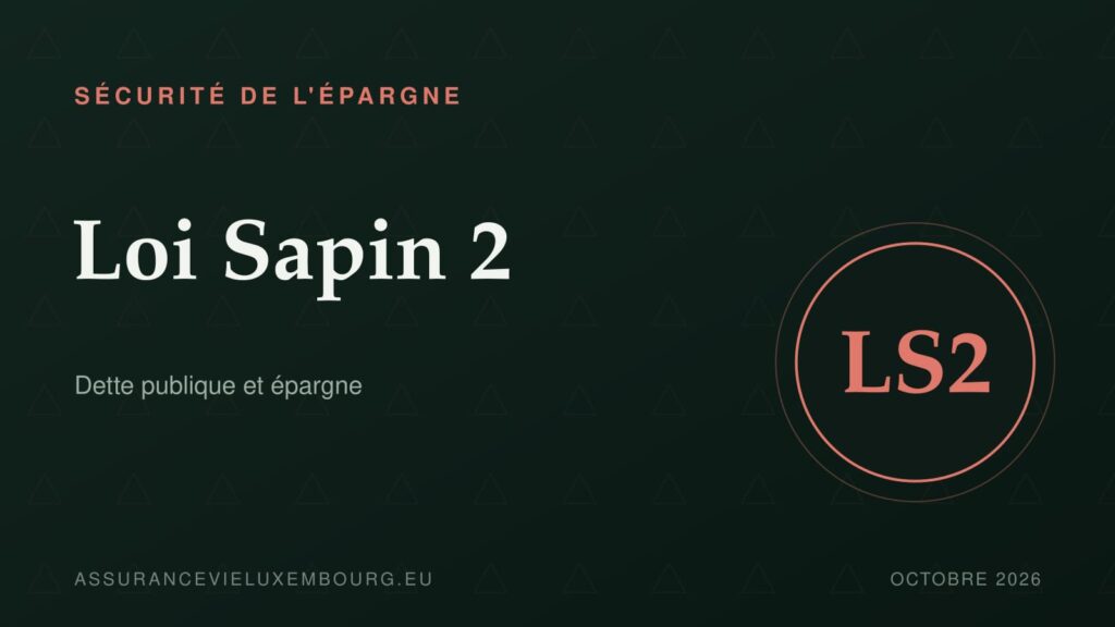 SÉCURITÉ DE L'ÉPARGNE : Loi Sapin 2