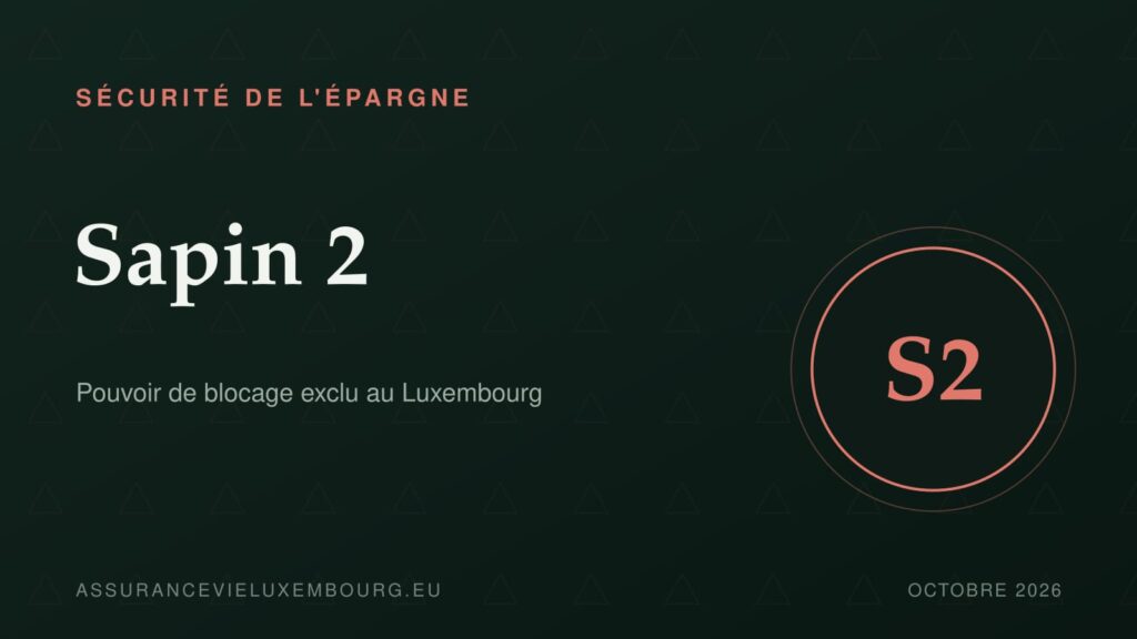 SÉCURITÉ DE L'ÉPARGNE : Sapin 2