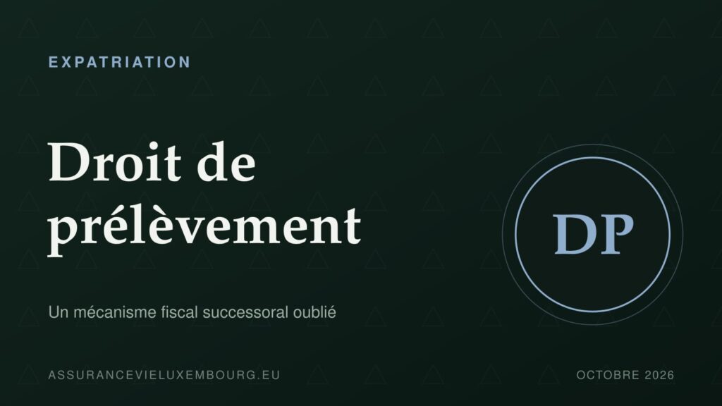 EXPATRIATION : Droit de prélèvement